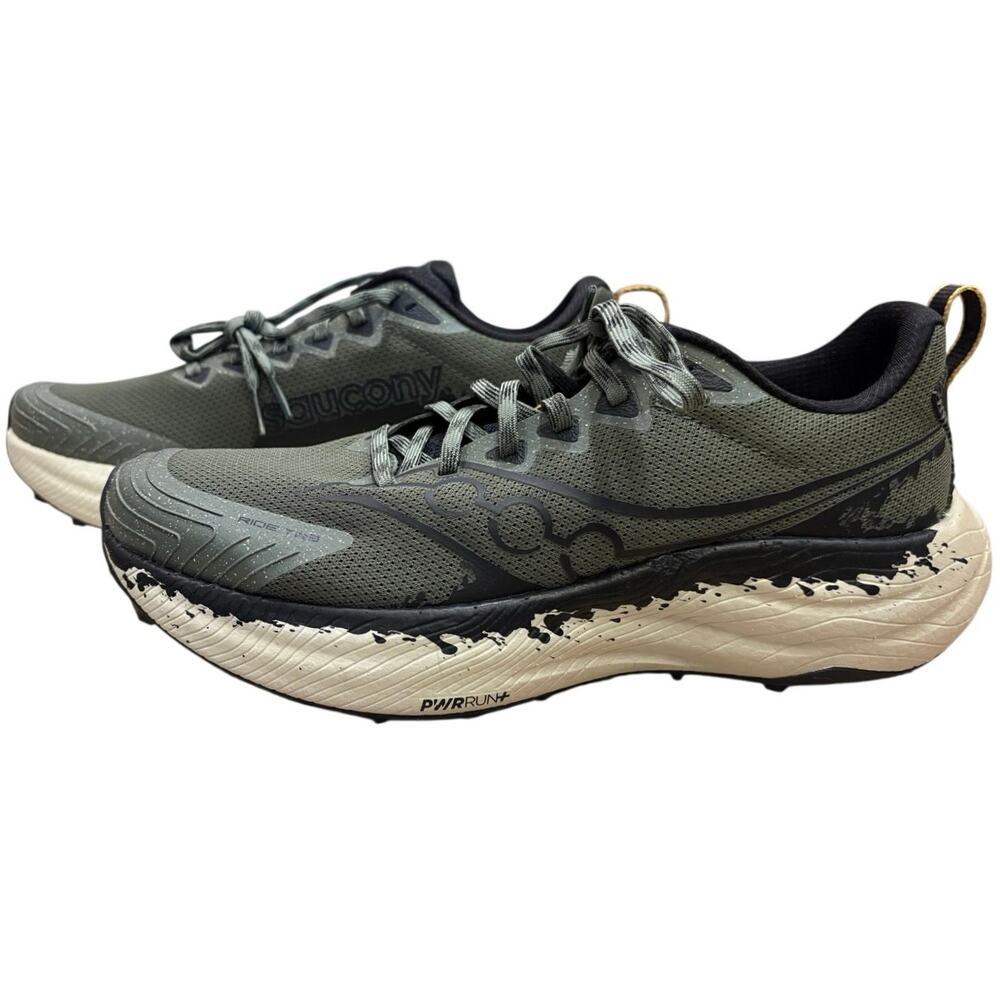 NWOT Men’s Saucony Ride TR3 Trail Running Shoes Army/Black Size 9